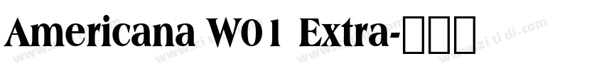 Americana W01 Extra字体转换
